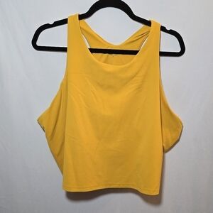Athleta Racerback Sports Bra Mustard Yellow Workout Gym Active Hiking, sz 3X